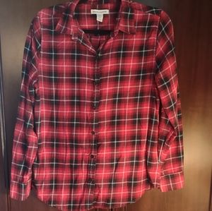 Red Plaid Flannel Shirt